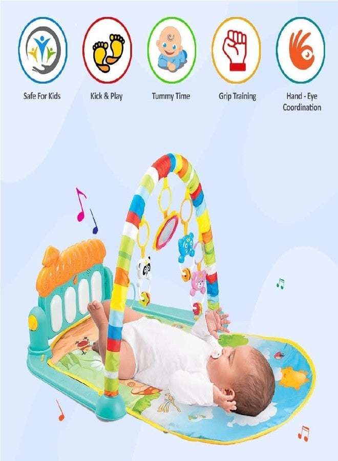 Toyfinity 3 in 1 Baby Gym Musical Play Mats for Floor and Play Piano Gym Activity Center with Music, Lights and Sounds Toys for Infants Baby and Toddlers Aged 0 to 18 Months(Multicolor) - Image 4