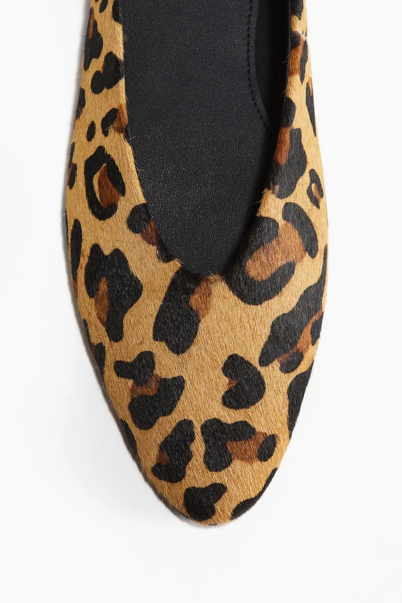 H&M Pony hair leather ballet pumps