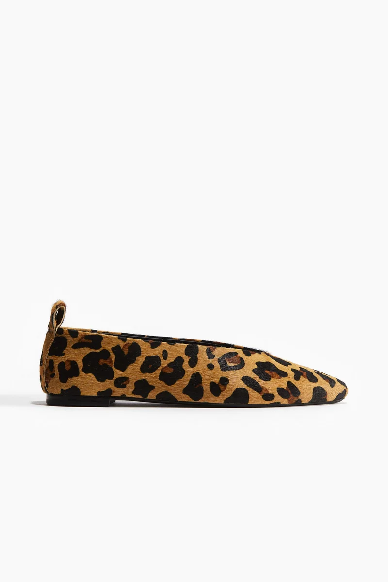 H&M Pony hair leather ballet pumps