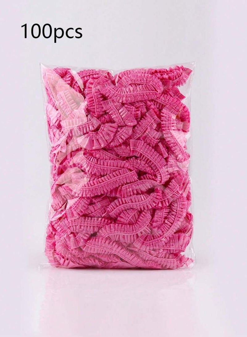 Generic 100 Disposable Plastic Covers - Pink Plastic for Hygiene Use  - Image 3