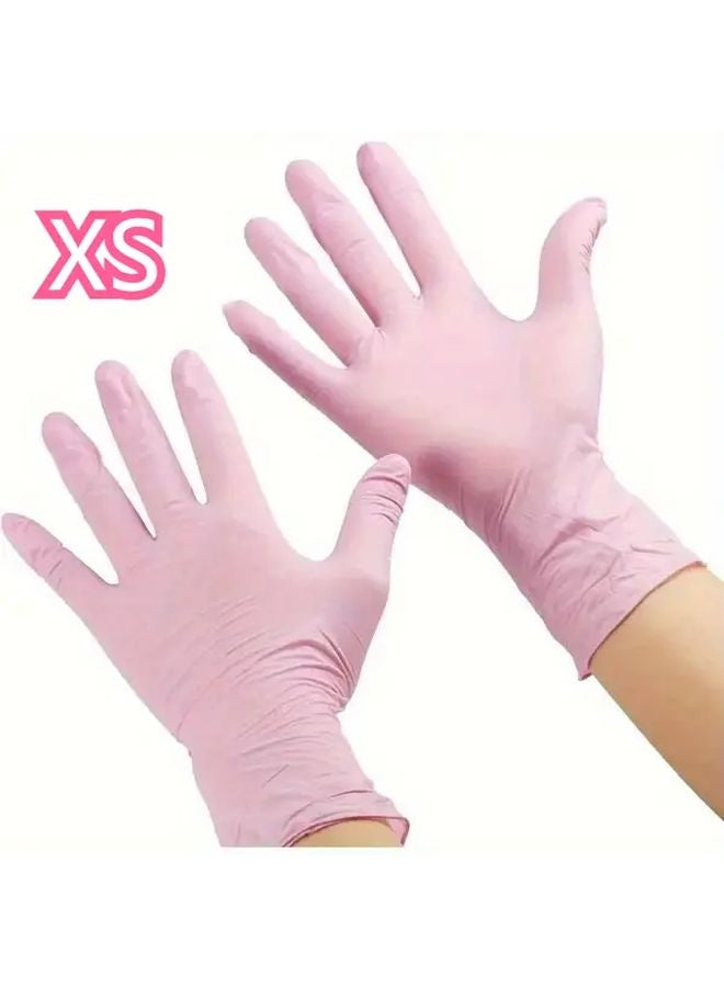 52pcs Disposable Latex Free Gloves Individually Wrapped XS Size Light Beige Bulk Box - Image 1