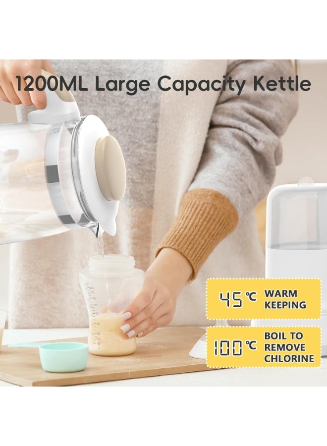 Multifunctional Baby Bottle Warmer and Sterilizer with Digital Display, Milk Heater, Dual Bottle Kettle Stewpot, Formula Water Dispenser with Temperature Control - Image 4