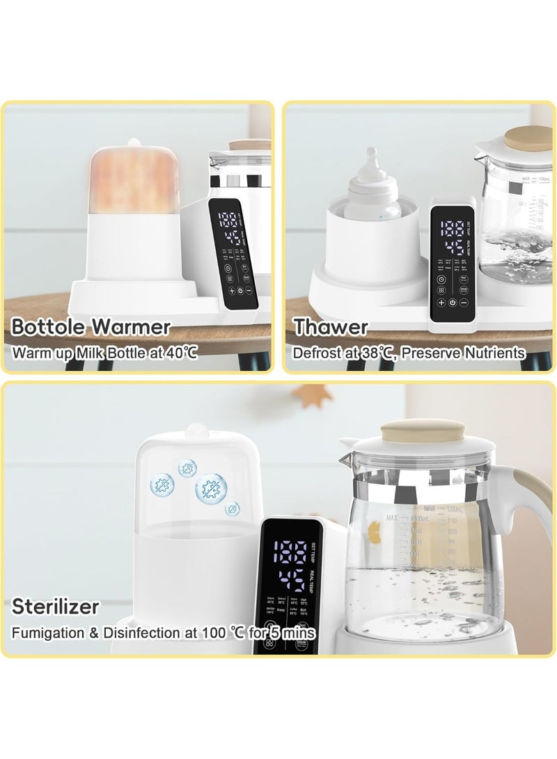 Multifunctional Baby Bottle Warmer and Sterilizer with Digital Display, Milk Heater, Dual Bottle Kettle Stewpot, Formula Water Dispenser with Temperature Control - Image 5