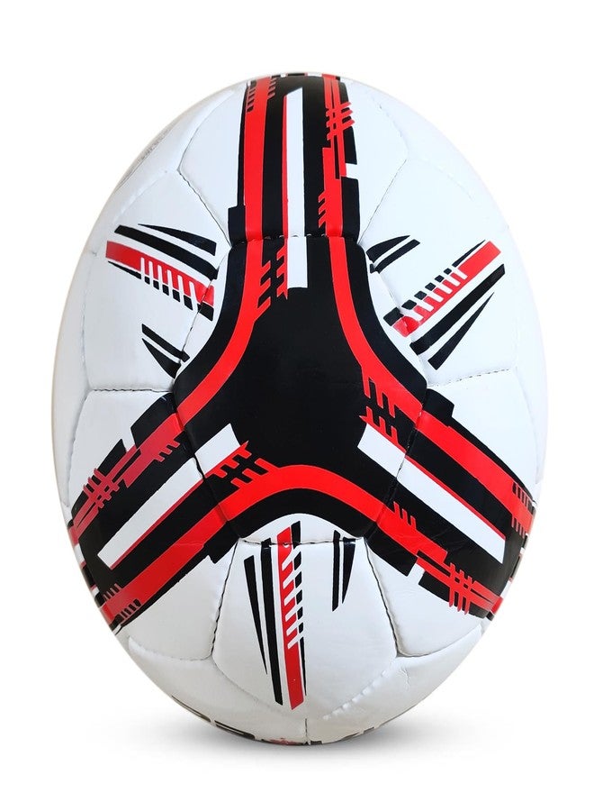 Prokick Fusion Hand Stitched 32 Panel PU Football, Size 5 (White/Black/Red) - Image 3