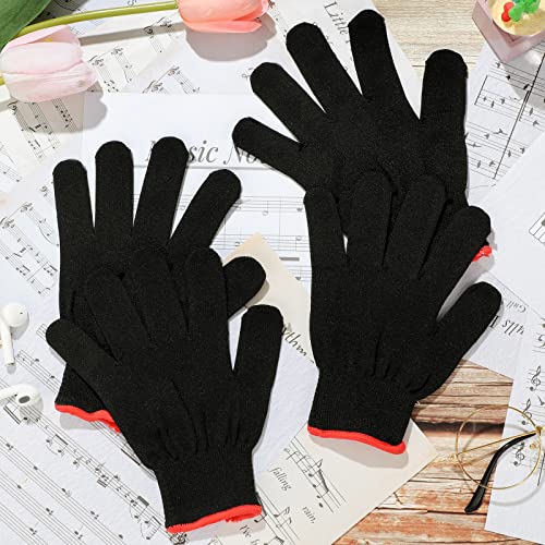Jiuguva 4 Pack Guitar Gloves Guitar Fingertip Protector for Men Women Practice Gloves for Playing Musical Instruments, Black, Medium - Image 4