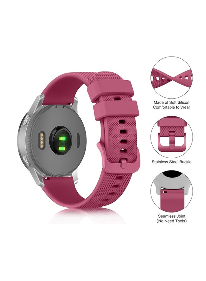 O Ozone 20mm Silicone Bands For Samsung Galaxy Watch 7 6 5 4 FE 40mm 44mm 45mm/Galaxy Watch 6 4 Classic 43mm 47mm 42mm 46mm  Strap with Metal Buckle - Wine - Image 2