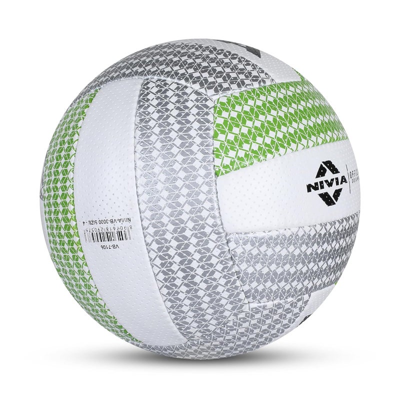 Nivia PU-5000 PU-18P Volleyball (Size 4) 32 Panel Hand Stitched PU Waterproof Indoor and Outdoor Play - Image 2
