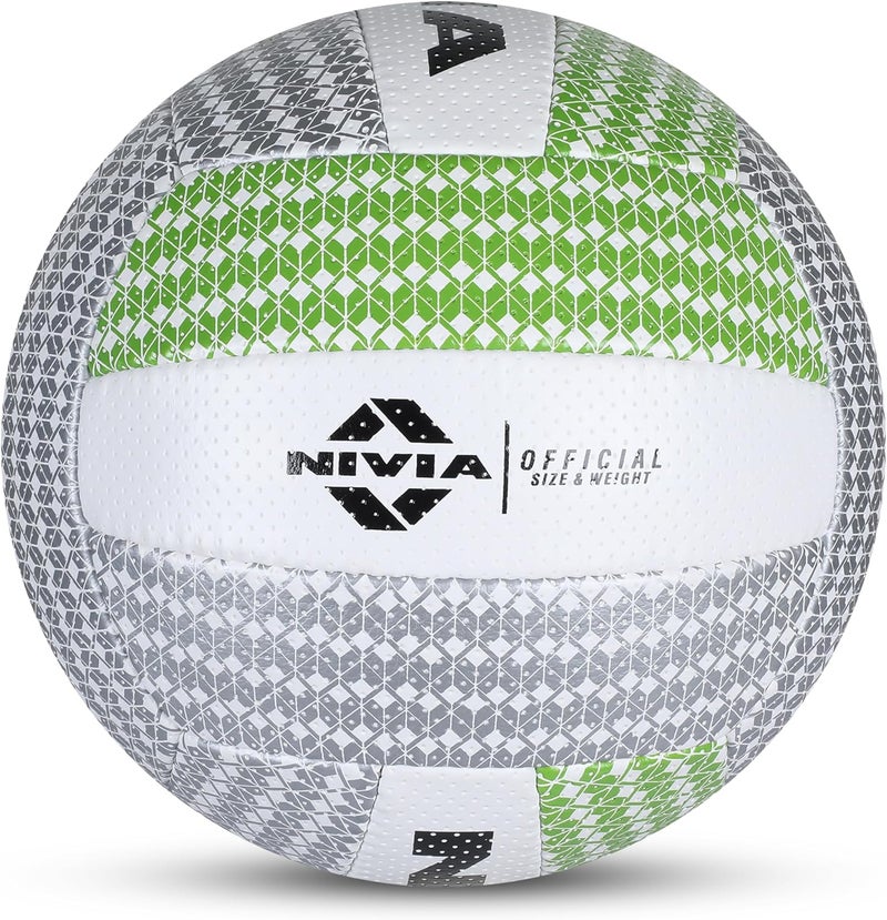 Nivia PU-5000 PU-18P Volleyball (Size 4) 32 Panel Hand Stitched PU Waterproof Indoor and Outdoor Play - Image 1