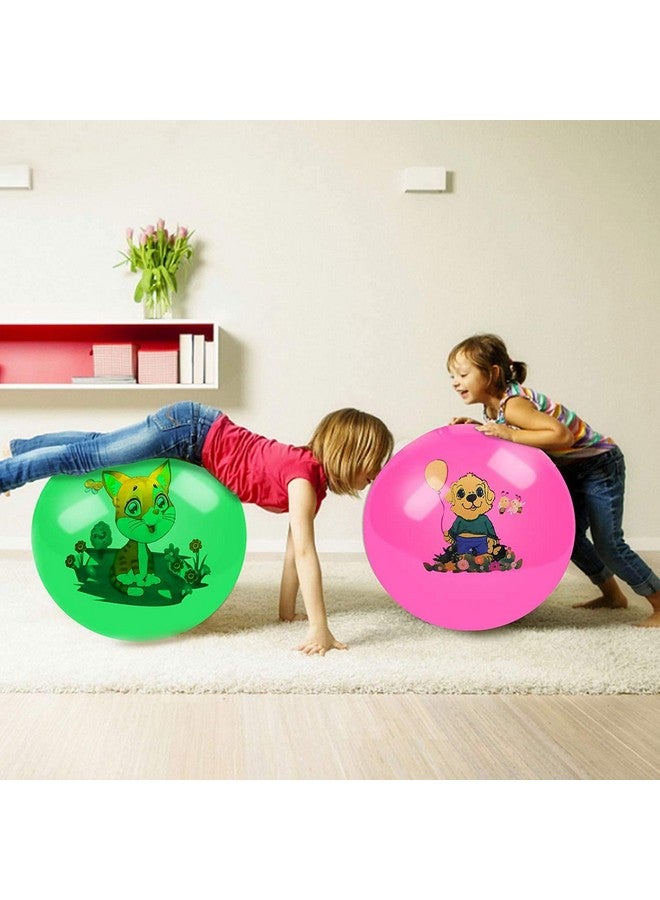 أزود كرة قفز من AZOD، كرة قفز، كرة قفز، كرة قفز، كرة قفز قابلة للنفخ، لعبة كرة للأطفال مع مضخة كرة، متعددة الألوان - Image 3