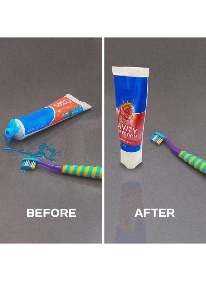 Chrome Cherry SqueezMe Self-Closing Toothpaste Caps, Silicone Lid for Kids & Adults, No Mess Toothpaste Dispenser, Easy Squeezer Cap for Tubes, Bathroom Accessory, Self-Standing Mix, Pack of 3 - Image 5