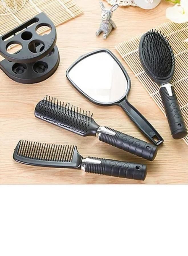 أوتاد طقم مكوّن من مشط احترافي للشعر ومرآة - Image 3
