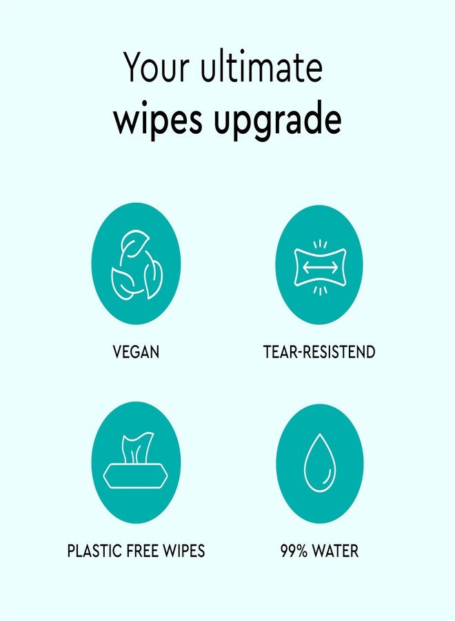 LILLYDOO Baby Wipes with 99% Water – Unscented, Hypoallergenic, Plant-Based, Strong & Plastic-Free, Compostable, 4 resealable Packs x 72 (288 Wipes Total) - Image 4