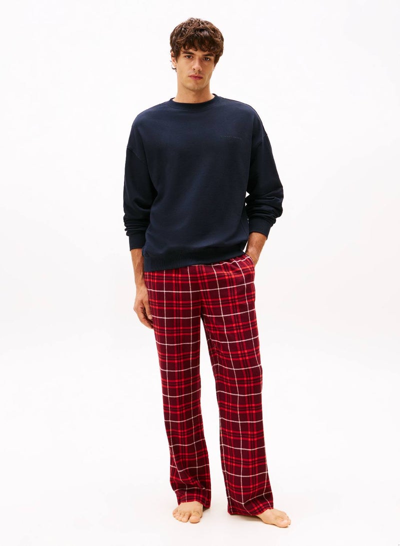 TOMMY HILFIGER TH Original Tonal Logo Lounge Sweatshirt - Image 3