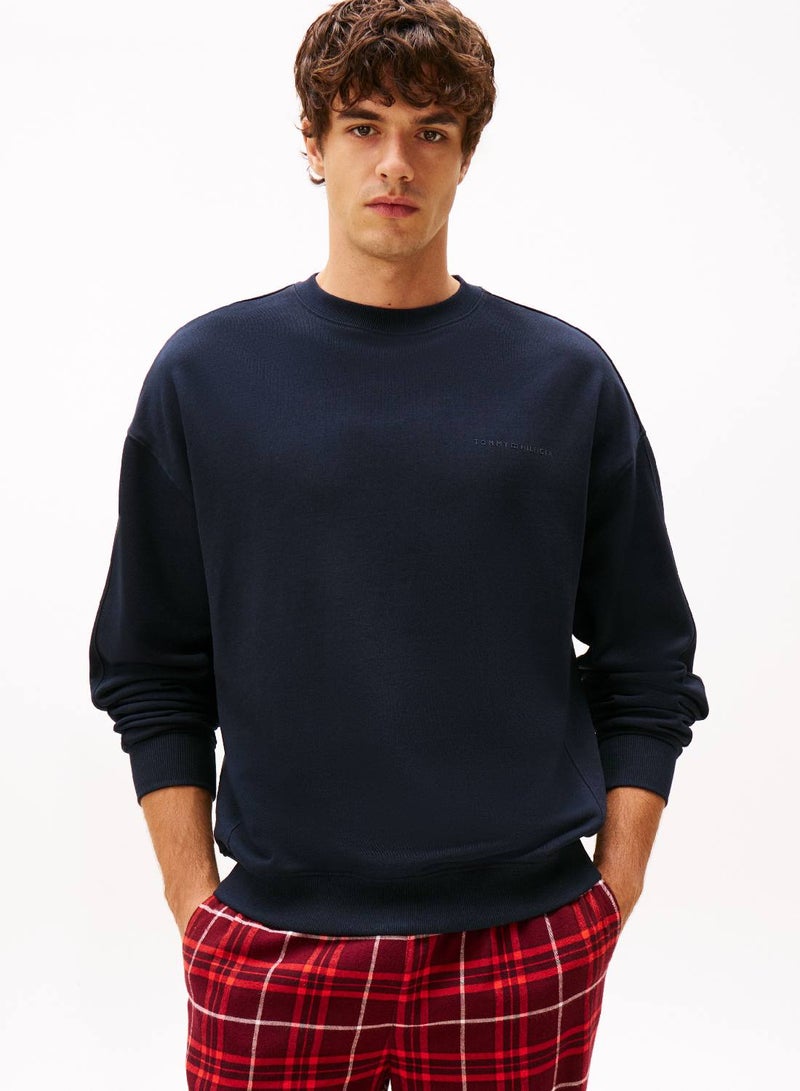 TOMMY HILFIGER TH Original Tonal Logo Lounge Sweatshirt - Image 1