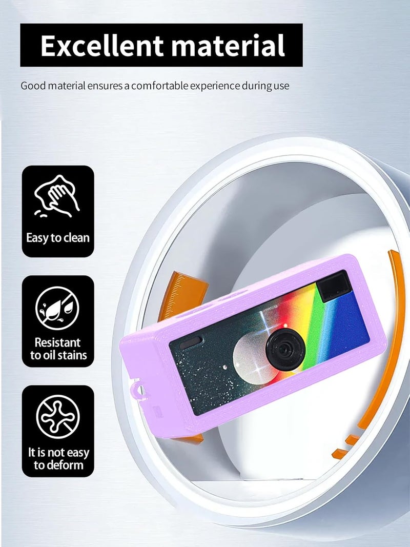 WUNIAK Case for Kodak CHARMERA Keychain Digital 1987 Camera,Soft Silicone Protective Portable Scratch Shock Resistant,Purple. - Image 3