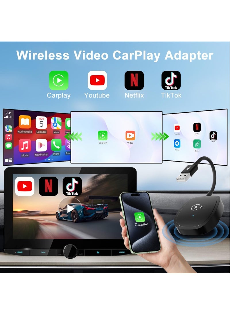 Boyi Wireless CarPlay Adapter, Magic Box CarPlay Wireless Adapter Supports Netflix, YouTube, and Tiktok Stream Media Play, for OEM Wired CarPlay to Wireless Dongle, Fits for Cars from 2016 & iOS 10+ Phone  - Image 5