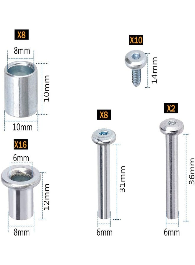Still Awake Inline Skate Axle Spacer Screw Replacement, Aluminum Alloy Skate Wheel Bearing Spacer, Roller Skate Replacement Accessories with Axle & Axles Screws & Wrench - Image 2