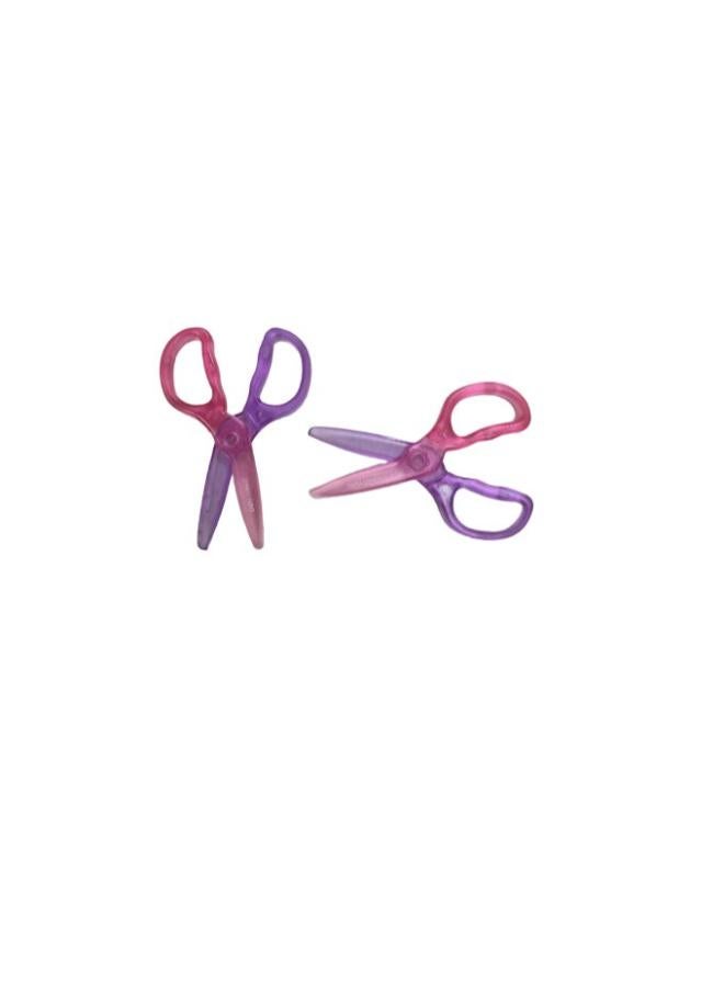 Deli School Scissors 6067 – Pink & Purple – 120 mm (Pack of 2)