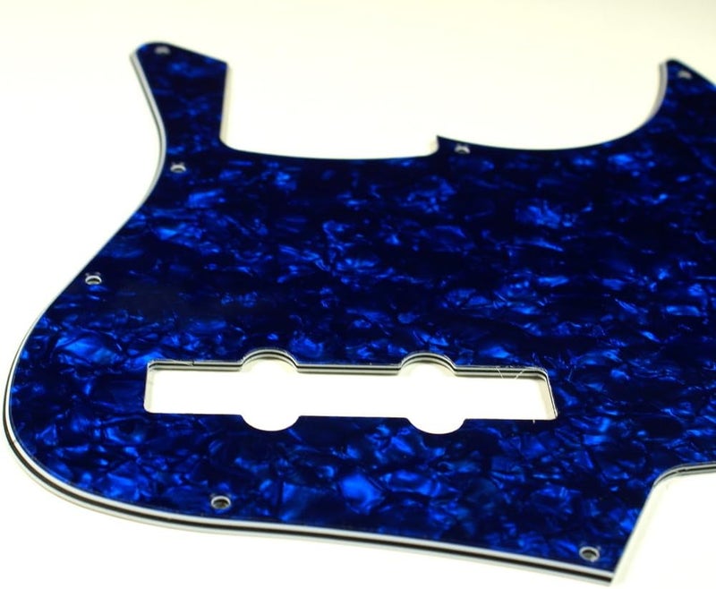 mLaval (D23) 4 Ply Guitar Pickguard Fits Jazz Bass JB Style Pearl Blue - Image 2