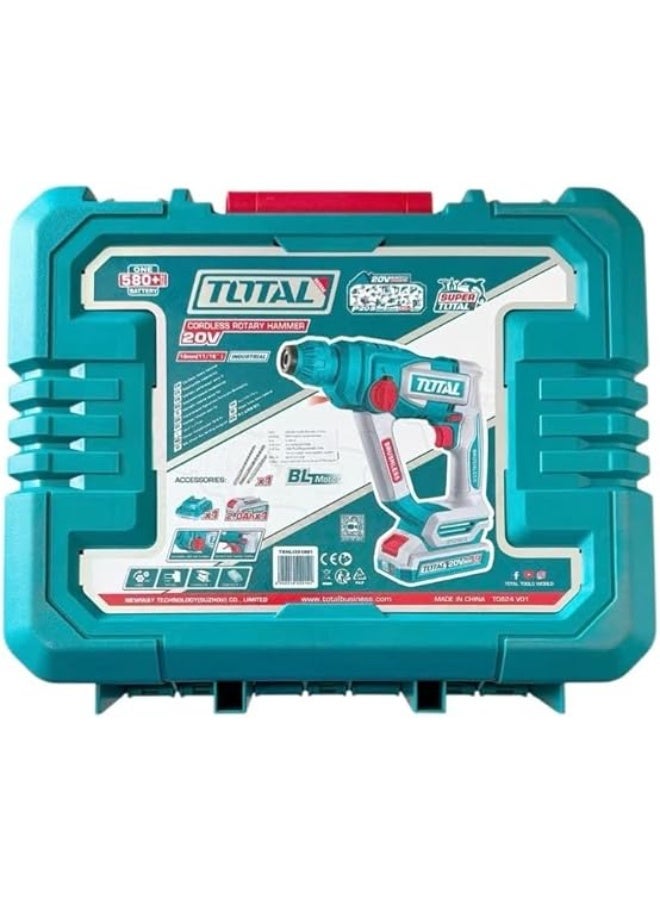 توتال هيلتى بدون شربون 20 فولت + بطارية + شاحن و شنطة وطقم بنط - Image 2