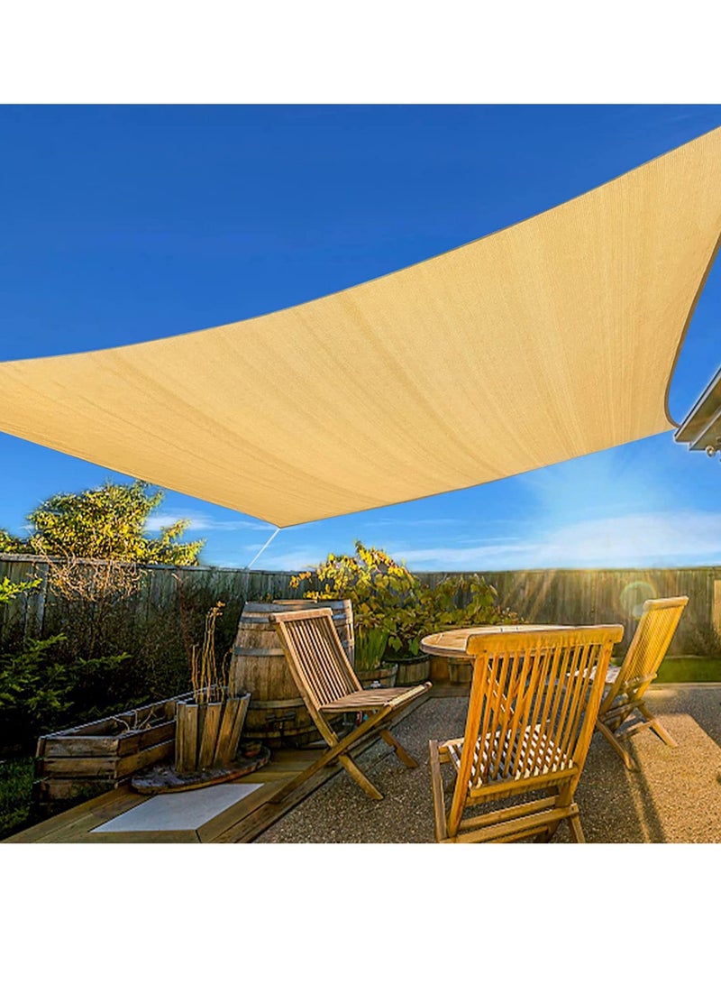 MIXDE 3x5m Sun Shade Sail,Block Sunlight UV,Breathable Sail, Outdoor Garden Lawn Protection, Rectangle Patio Sunshade Cover,for Backyard Yard Deck Outdoor Facility and Activities  - Image 1