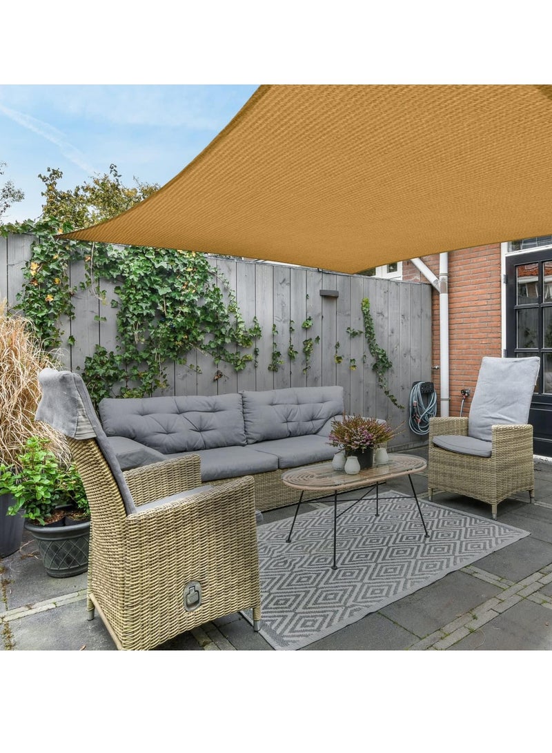 MIXDE 3x5m Sun Shade Sail,Block Sunlight UV,Breathable Sail, Outdoor Garden Lawn Protection, Rectangle Patio Sunshade Cover,for Backyard Yard Deck Outdoor Facility and Activities  - Image 5