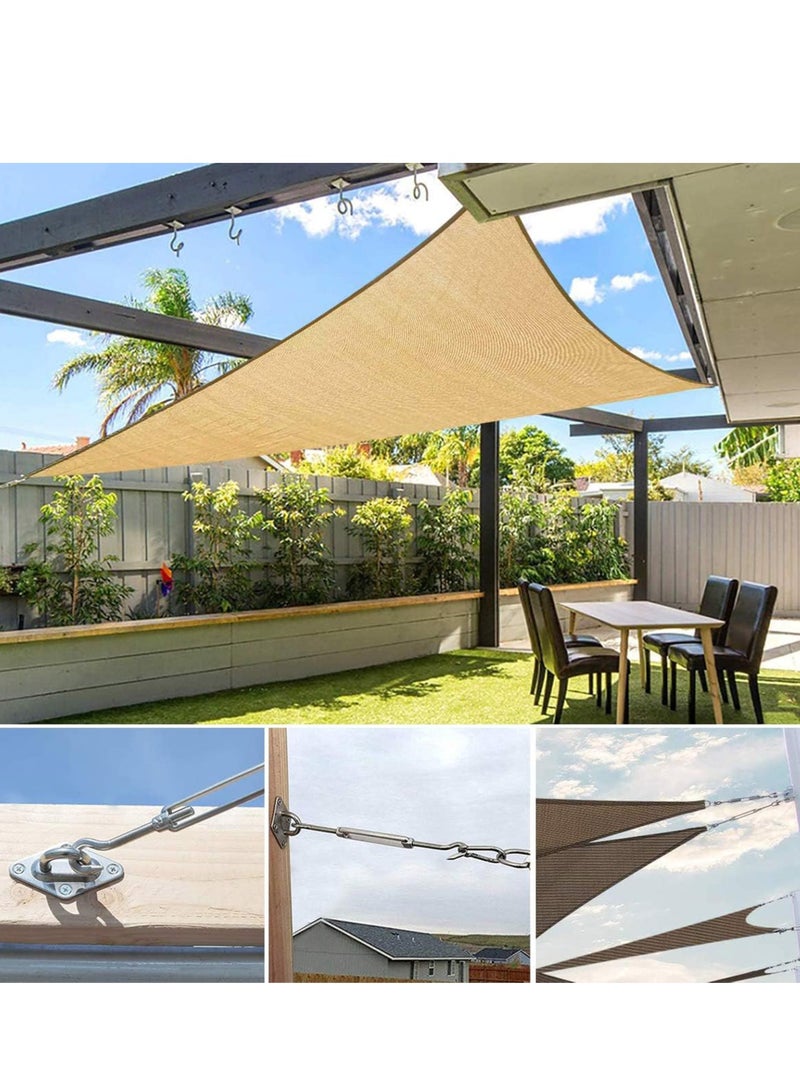 MIXDE 3x5m Sun Shade Sail,Block Sunlight UV,Breathable Sail, Outdoor Garden Lawn Protection, Rectangle Patio Sunshade Cover,for Backyard Yard Deck Outdoor Facility and Activities  - Image 4