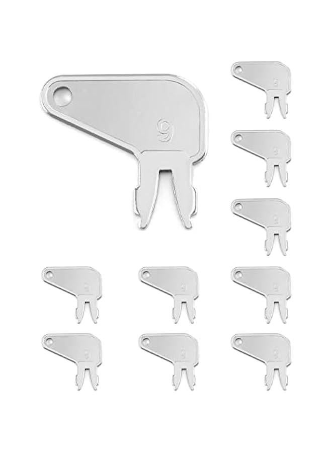 Arabest Ignition Keys, 10 Pack 8H5306 Disconnect Key Compatible with Caterpillar CAT Equipment Battery Disconnect and Older Ignitions - Image 1