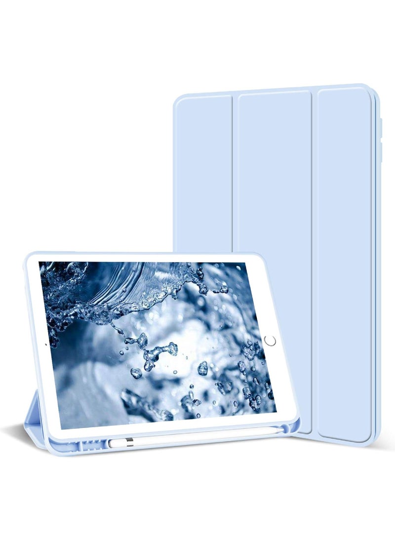 Case for iPad 9th/8th/7th Generation 10.2 inch Auto Sleep/Wake Slim Lightweight Trifold Stand Smart Cover Soft TPU Back Case with Pencil Holder for iPad 10.2 2021/2020/2019