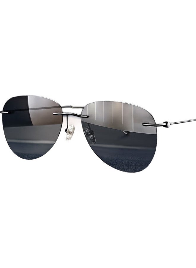 Bertha Imported Titanium Frame Polarized Sunglasses Men'S Driving Special Variable Color Sunglasses Frameless Ultra-Light Driving Fishing Glasses Trendy - Image 3