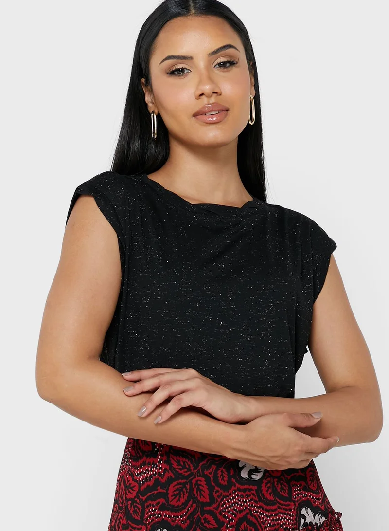 Ted Baker Shimmer Twisted Neck Top