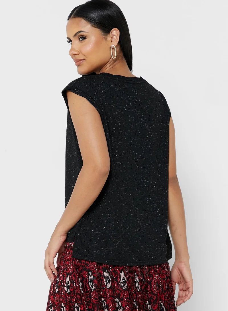 Ted Baker Shimmer Twisted Neck Top