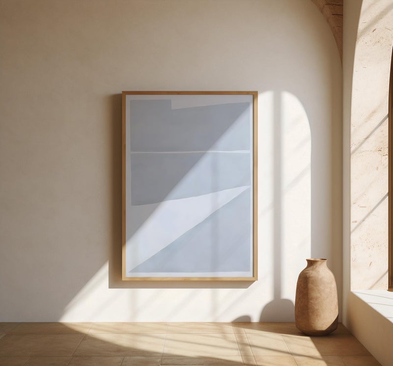 TNESSENTIAL Soft Blue Minimalist Abstract Wall Art | Fine Art Poster - Image 1