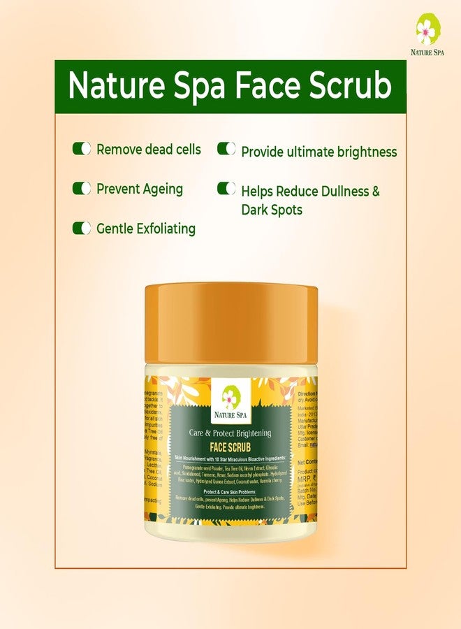 Nature Spa Care & Protect Brightening Face Wash & Scrub Combo | Niacinamide, Pomegranate, Green Tea, Rosemary & Vitamin E | Deep Cleansing, Exfoliating & Hydrating Cleanser | Removes Tan, Dead Skin, Blackheads & Whiteheads | Natural, Sulphate-Free Face Care for Men & Women (200 ml) - Image 5