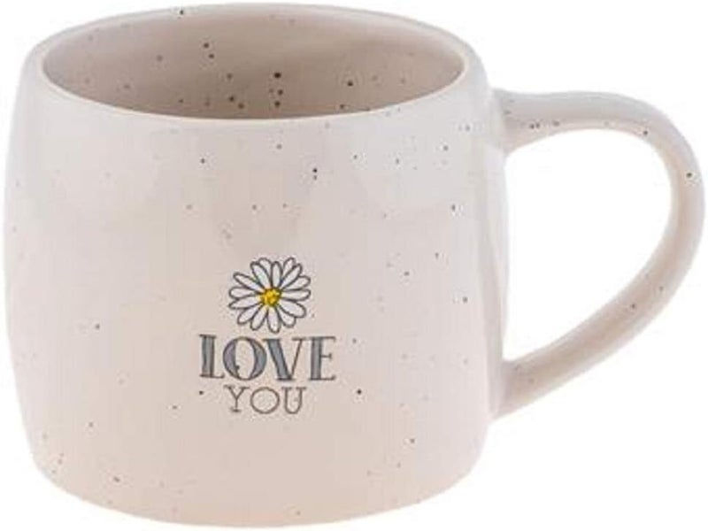 Karma Gifts Reese Ceramic Mug  16Ounce Coffee Cup  Cute Mugs for Women and Men  Daisy - Image 1