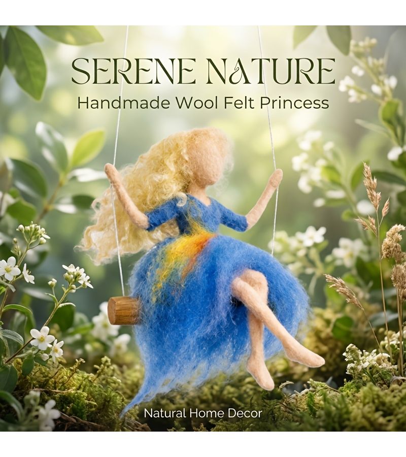 DIY Wool Felting Kit Swinging Fairy YTS069 Crafting Set with Full English Instructions for Home Decor Gift Idea for Friends Family and Couples - Image 2