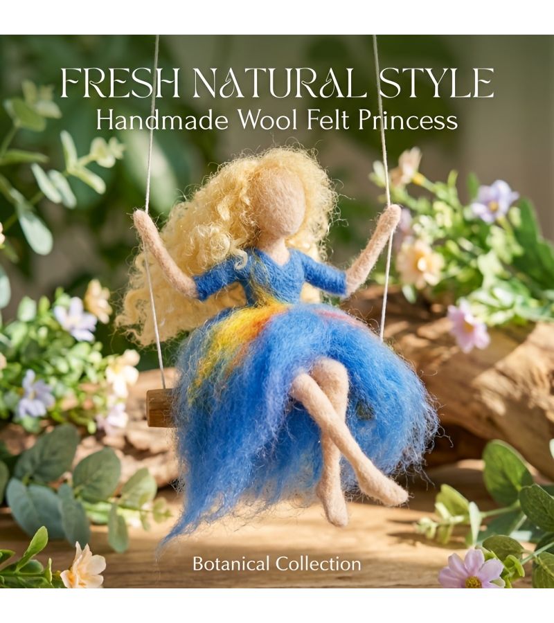 DIY Wool Felting Kit Swinging Fairy YTS069 Crafting Set with Full English Instructions for Home Decor Gift Idea for Friends Family and Couples - Image 5