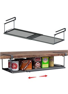 Extendable Under Cabinet Storage  Kitchen Metal Under Shelf Organizer Hanging  Expandable Kitchen Counter Organize Shoe Rack Pantry Rack Desk Rack Cupboard Rack Cabinet Rack Black - pzsku/Z4C49EB4515C4B6026B07Z/45/_/1720663970/6081bff5-af8f-40e4-a0fc-f0e37579b4c8