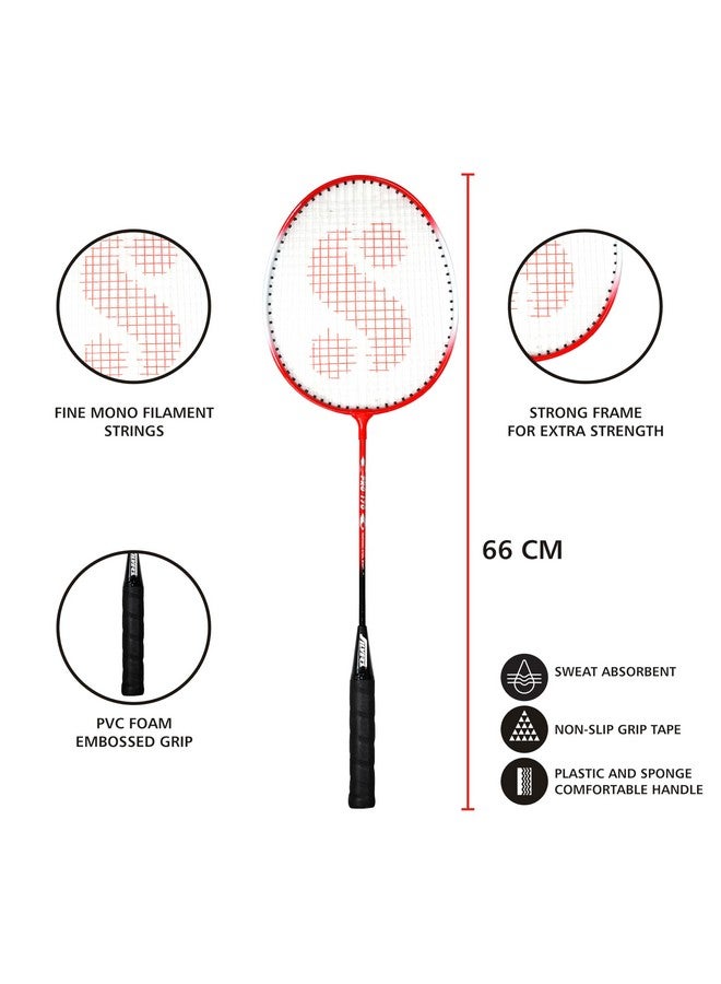 Silvers Silver's Pro-170 Badminton Kit (2 Racquets with Cover, 1 Box Feather Shuttlecock Pack of 3) - Image 2