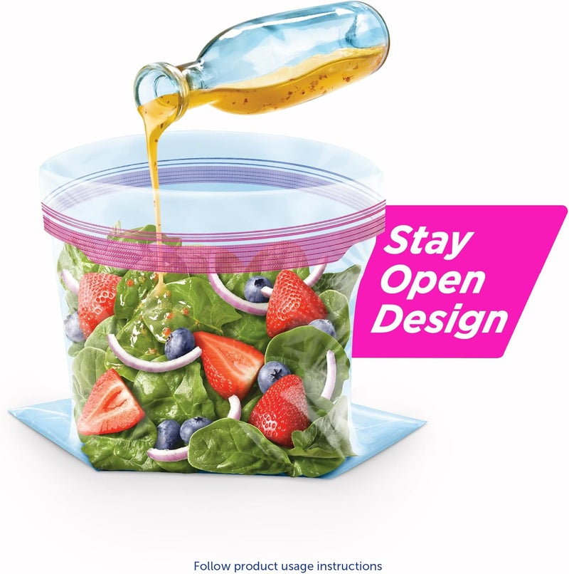 Ziploc Gallon Storage Bags with Smart Zipper Plus Seal, 38 Count - Perfect for Food Storage and Organization - Image 2