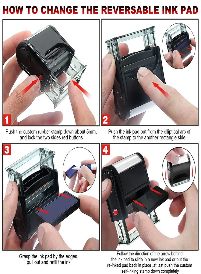 Bertiveny Draft Stamps Self Inking Office Draft Stamps Self-Inking Red Draft Stamp fot Office Supplies Rubber Business Stamps Drafting,Red(Draft) - Image 2