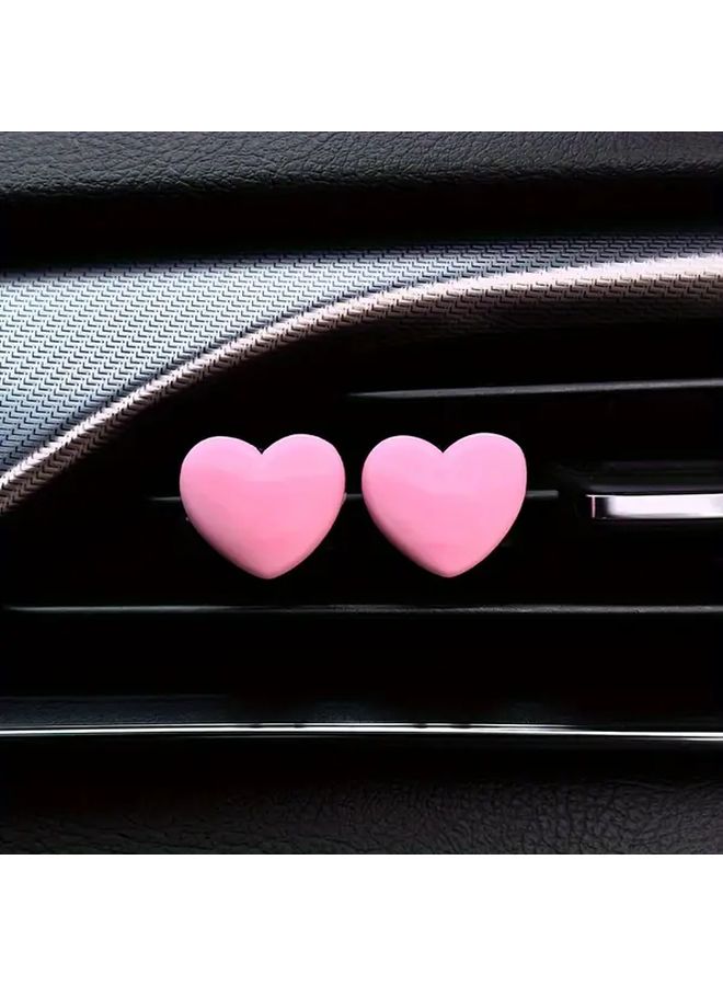 Bright Red Heart Car Air Vent Decorations 2PC Set Interior Accessories - Image 5