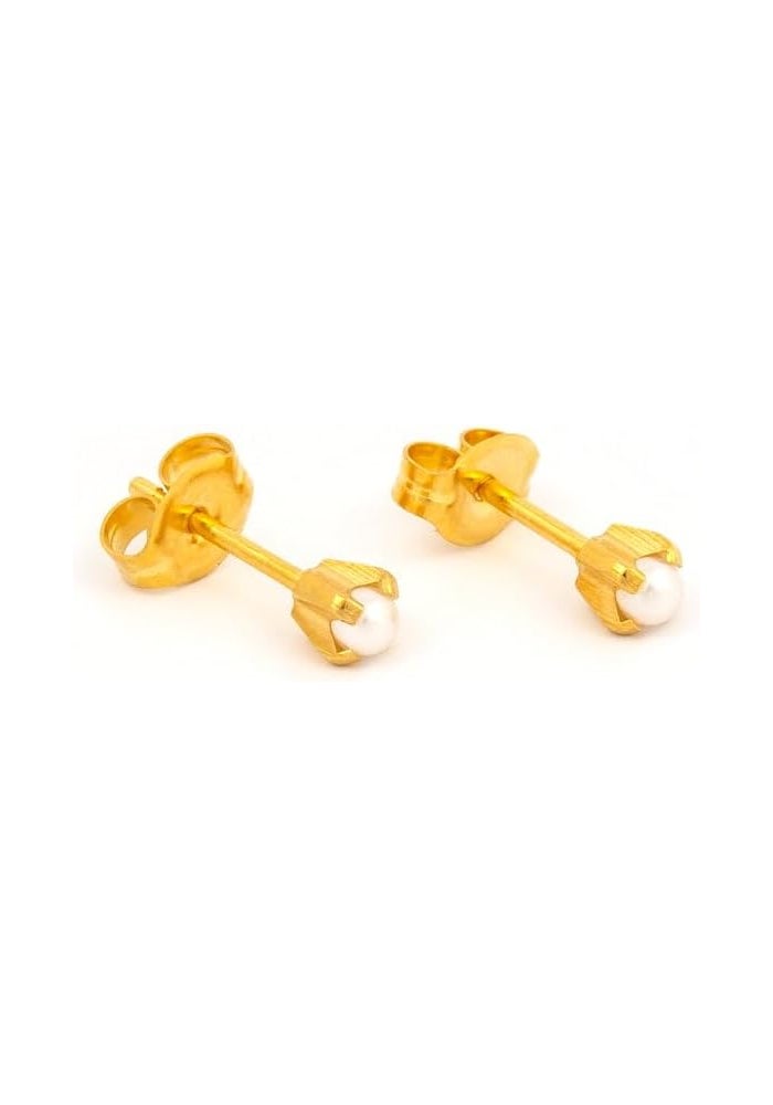Tiny Tips Gold Plated Stud Earrings
