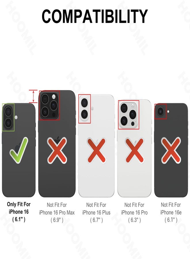 HOOMIL Phone Case Cover for iPhone 16, Anti-Yellowing, Shockproof and Anti-Scratch, Transparent Hard Back - Crystal Clear - Image 2