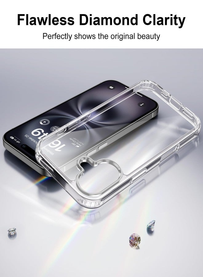 HOOMIL Phone Case Cover for iPhone 16, Anti-Yellowing, Shockproof and Anti-Scratch, Transparent Hard Back - Crystal Clear - Image 3