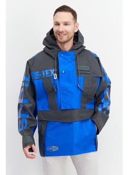 adidas Originals Men Sportswear Fit Long Sleeve Outdoor Jacket, Blue  - Image 1
