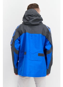 adidas Originals Men Sportswear Fit Long Sleeve Outdoor Jacket, Blue  - Image 2