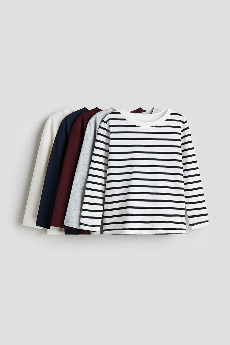H&M 5-pack cotton jersey tops