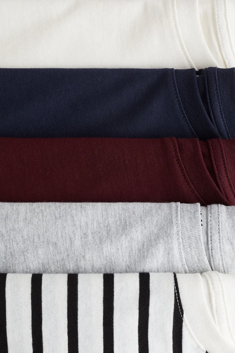 H&M 5-pack cotton jersey tops