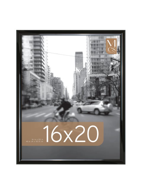 MCS Trendsetter 16x20 Poster Frame Black HighGloss Vertical  Horizontal Wall Hanging Large Picture Frame for Photos Posters  Art Prints 1Pack